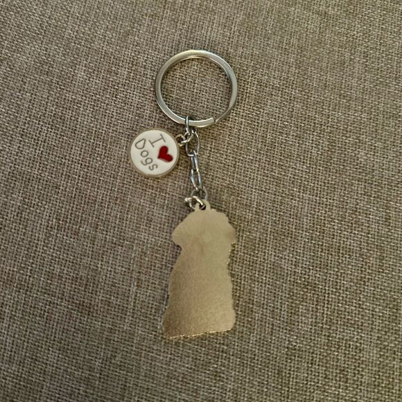 Bichon Frise Dog Keychain - Picture 3 of 4